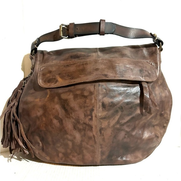 Allsaints brown leather shoulder handbag - Picture 2 of 6